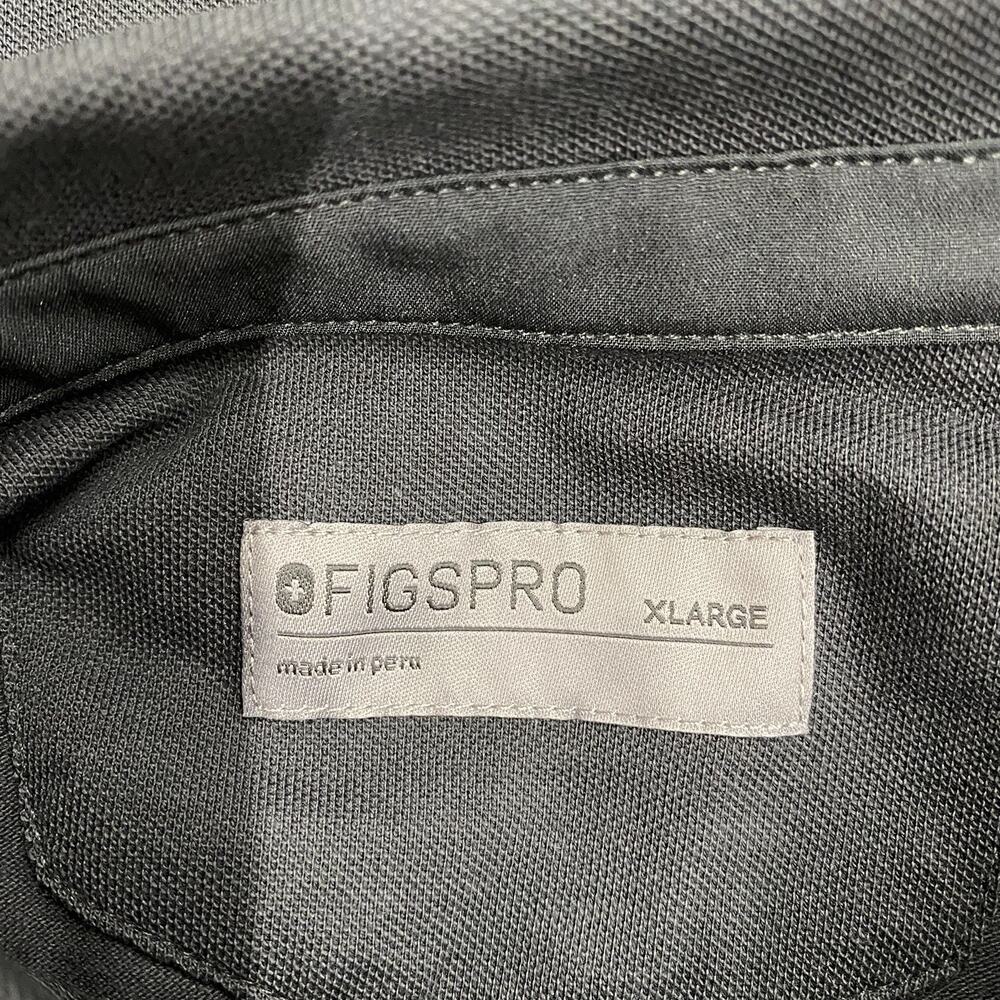 FIGS PRO Ella Scrub Polo Women’s XL Black Technical Pique Pima Cotton NWT - Picture 2 of 14